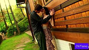 Kattie and Kristof's dorm roommate fun starts with first outdoor play