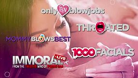 Throated Texas Patti Milf Deepthroats with Ball Licking Titty Fuck