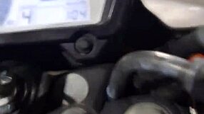 stopped bike in alley fucked hot slut pussy bareback creampie right there??