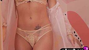 wow beautiful natural milf stephanie manescu poses hot in lingerie