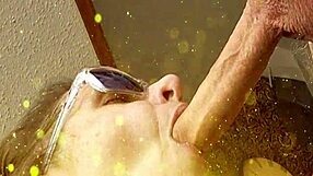 Bold deepthroat action on huge 8-inch uncut cock by sensual amateur babe