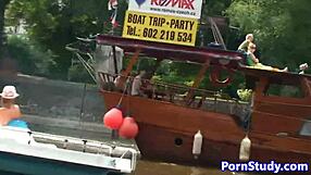 Public Nude Fetish Czech Eurobabe Strips and Rides Waterbike Outdoors