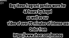 mamou's angel teases with big natural tits before cumshot on boobs