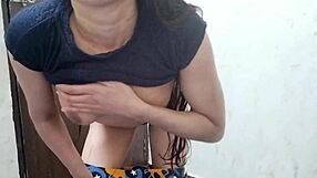 he bends her over fucks desi wife doggystyle creampie with loud emotional moans