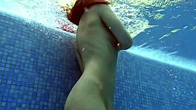 ever seen lina mercury's tight pussy tease in red lingerie underwater?