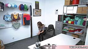 petite shea bends for mall cop's rough doggystyle after theft bust