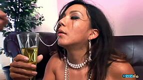 did this asian slut swallow every cum load after her blowbang??