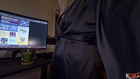 caring stepmom rides stepson's cock pov for juicy creampie and swallow in taboo episode