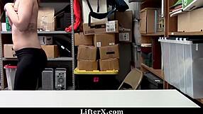 Naughty teen shoplifter bends over for burglar cop's hardcore doggystyle pounding.