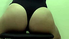 sexy latina amateur sways her hips in teasing chair dance pov softcore style