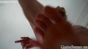 Giantess kenna towers over crushing fat femdom humiliation fetish play