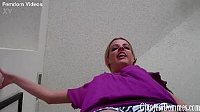 Giantess kenna towers over crushing fat femdom humiliation fetish play