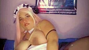 Chubby Maid Slut Begs for Big Tit Anal Fuck