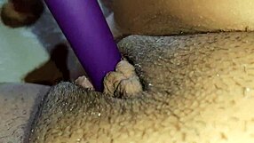 her soaked pussy throbs as vibrator sparks wild clit shakes