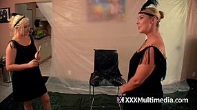 i got so wet watching two blondes pie each other's messy faces