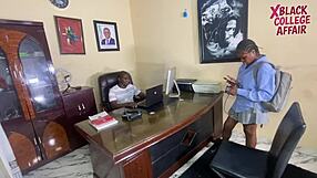 Xhaf Teacher's Black Monster Cock Seals Exam Deal With Bent Over Doggystyle Creampie in Office