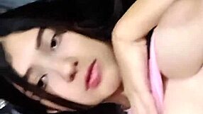 mom's hot colombian friend lets me film her epic sloppy blowjob on bed