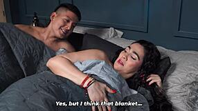 big-assed stepmom shares bed turning hot after trip mistake