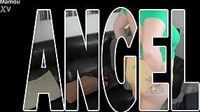 mamou's angel teases with big natural tits before cumshot on boobs