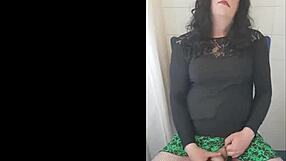 hey sissy you look so hot in fishnets heels and lipstick stroking that cock 💦 big cumshot incoming!