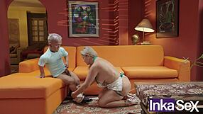 madrastra's big natural tits enrage tiny pervert stepson!