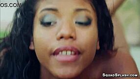 Nia Nacci Swallows Big White Cock in Outdoor Interracial Doggystyle Cumshot