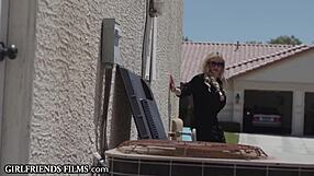 homewrecking milf flips lesbian fight to angry rough fuck