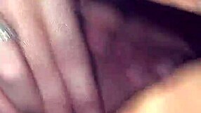 skinny milf wife spreads pussy wide for my thick cum coverage.