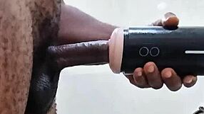 I miss my girlfriend so much, stroking my huge monster cock with toys in the bathroom feels desperate and aching mar 15