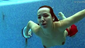 ever seen lina mercury's tight pussy tease in red lingerie underwater?