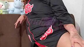 hey, naruto's curvy cosplay whore rides dildo shaving her fat pussy smooth??