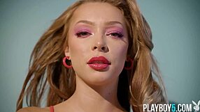 wanna see big ass blonde teen aubrey destremps strip during her softcore workout