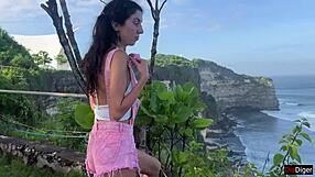 security catches skinny teen in garden bends her over for pov creampie fuck