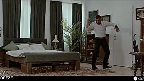 time traveler freezes busty ebony slut for brutal face fuck interracial!