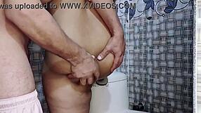 Stepson Sneaks In Bathroom And Pounds Stepmom's Tight Wet Pussy Hard