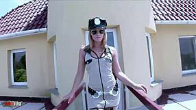 blonde cop caty campbell rides cock deepthroat anal rough in uniform