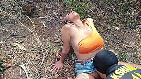 Trail accident leads to guard's thick cock pounding my big ass