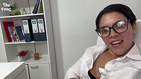 boss catches sexy latina secretary fucking at work to keep job roleplay