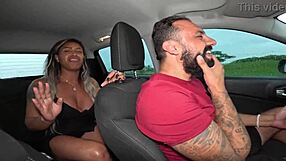 Anne Cristalli's Tight Asshole Milked in Car with Lukas Zaad Creampie!