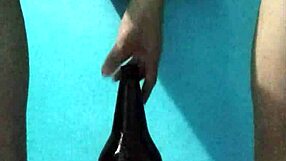 i slide this bottle deep in my curvy latina pussy spanking ass till juices flow rich