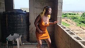 Ghetto barbie's horny outdoor spot craves black stud attention now