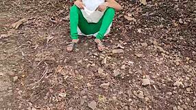 Jungle romp tears aunt's chut doggystyle in wild indian creampie threesome