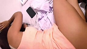 Hot Colombian Latina couple rides in miniskirt fitness.