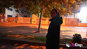 latina valen pink's big ass fucks lucky fan in rough quickie surprise