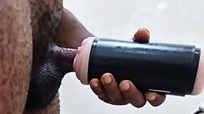 I miss my girlfriend so much, stroking my huge monster cock with toys in the bathroom feels desperate and aching mar 15