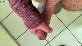 i flash huge cum load on stairs risking neighbor views