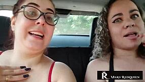 chat goes wild in car with natasha sub flashing tits