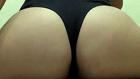 sexy latina amateur sways her hips in teasing chair dance pov softcore style