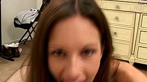 pretty latina beauty licks balls before deep cock sucking session