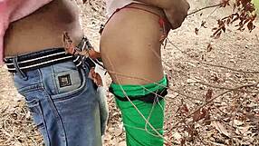 Jungle romp tears aunt's chut doggystyle in wild indian creampie threesome